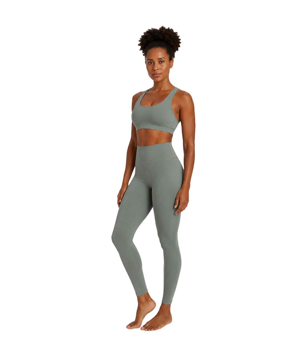 Legging 7/8 Studio Femme Vert Adidas-1