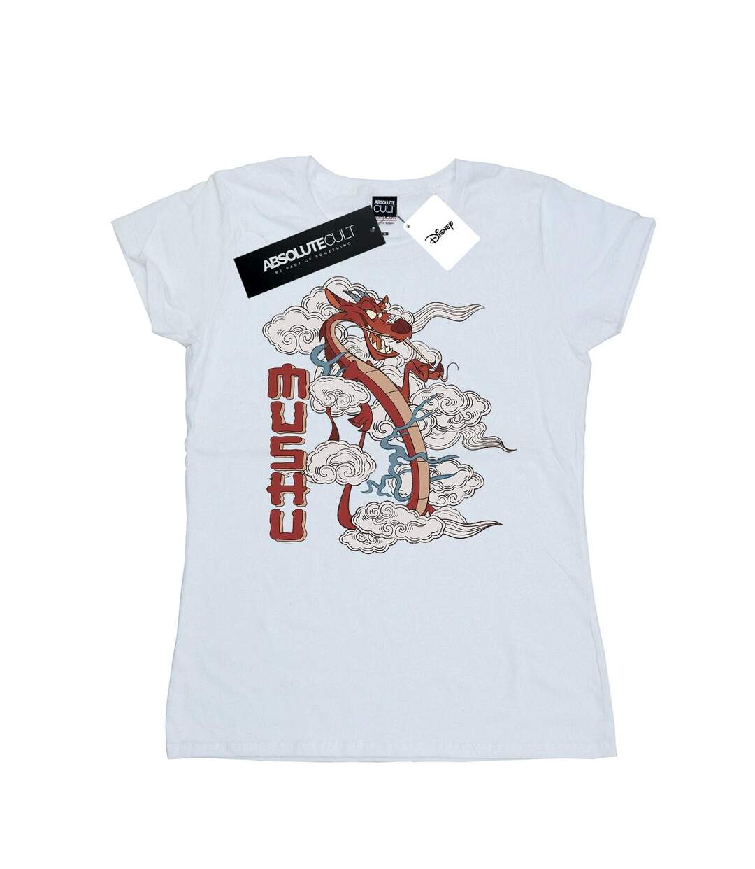 Disney Femme/Les femmes Mulan Mushu Dragon Cotton T-Shirt (Blanc) - UTBI48044-1