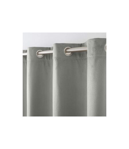 Rideau Isolant Velours Polarchic 140x260cm Gris
