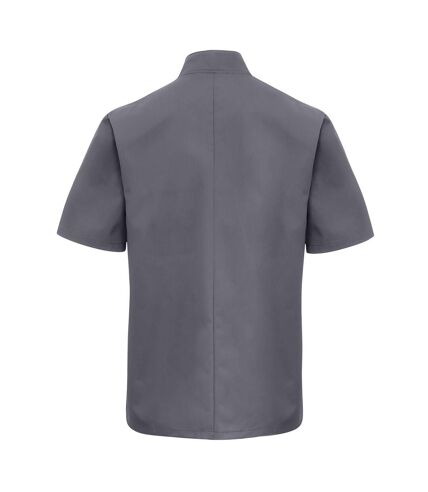 Premier Mens Short-Sleeved Chef Jacket (Steel)