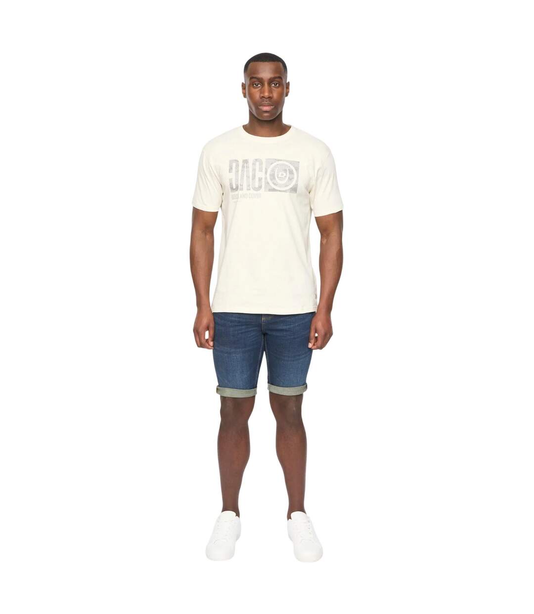 Mens hexocamo t-shirt off white Duck and Cover-4