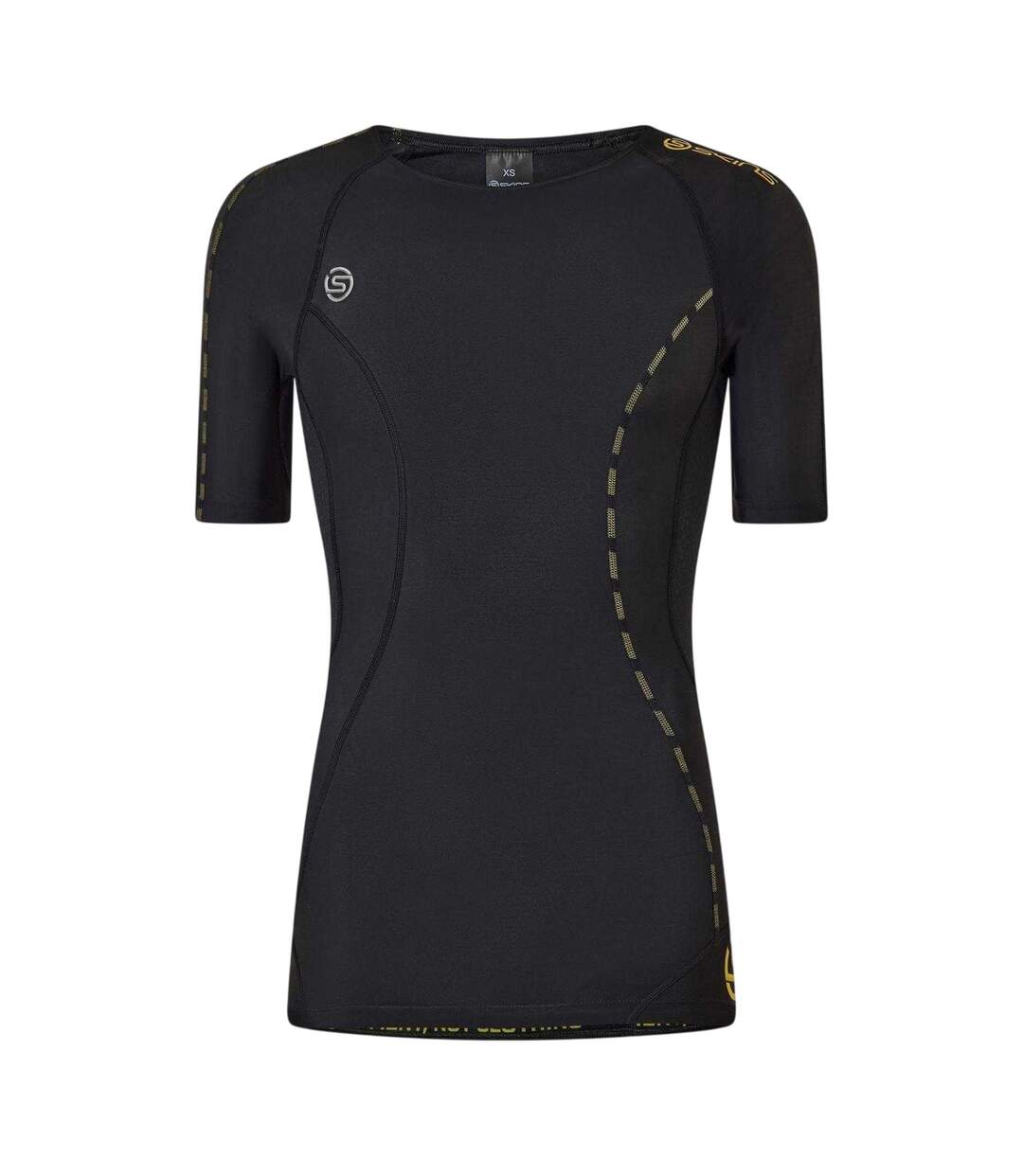Maillot De Compression Manches Courtes Homme Noir Skins-1