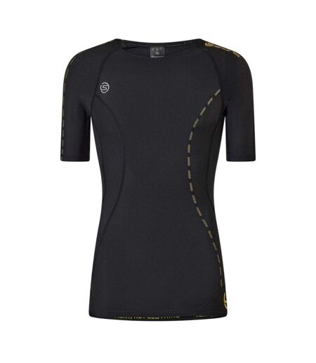 Maillot De Compression Manches Courtes Homme Noir Skins
