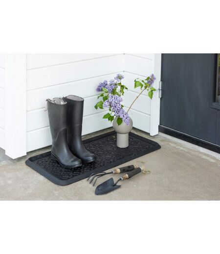 Paillasson en Caoutchouc Gunnar 45x75cm Noir
