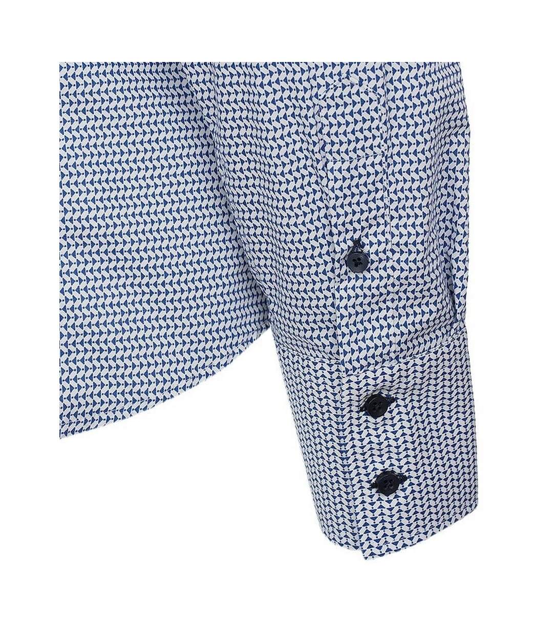 Chemisier Marocco Femme Bleu Marine Blanc Di Selentino-4