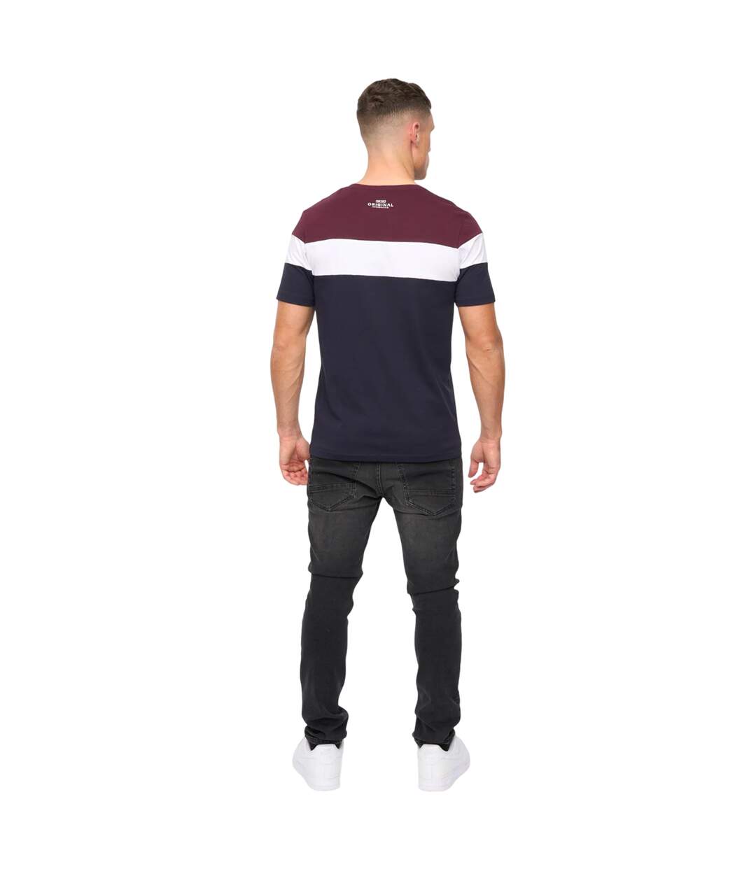 T-shirt Pattermay Homme Rhum Raisin Crosshatch-4