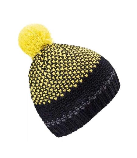 Bonnet Hervin Enfant Noir Jaune Hi-Tec