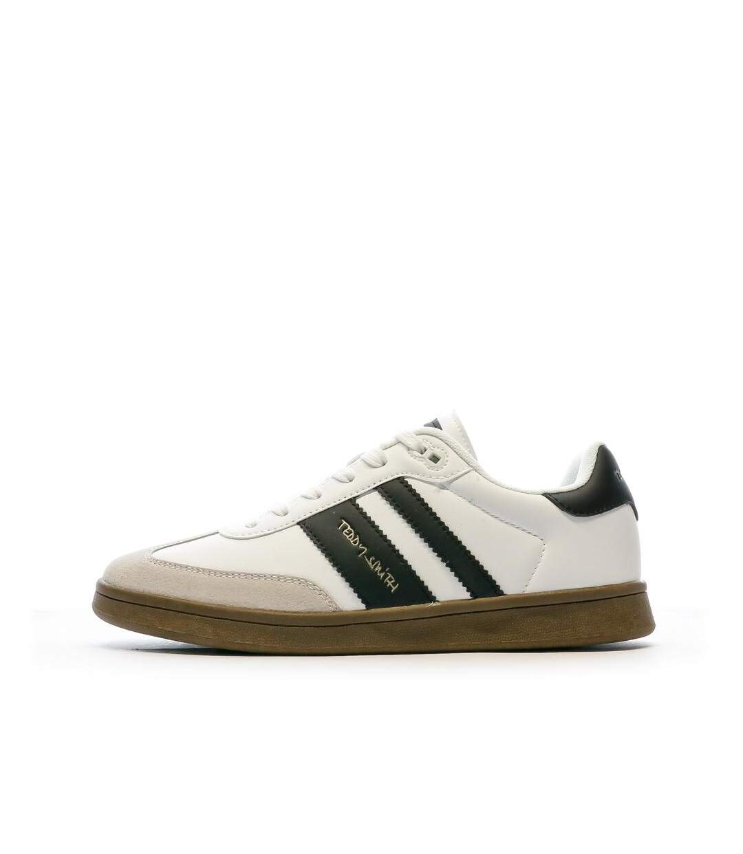 Baskets blanches/marrons homme teddy smith 78815-1