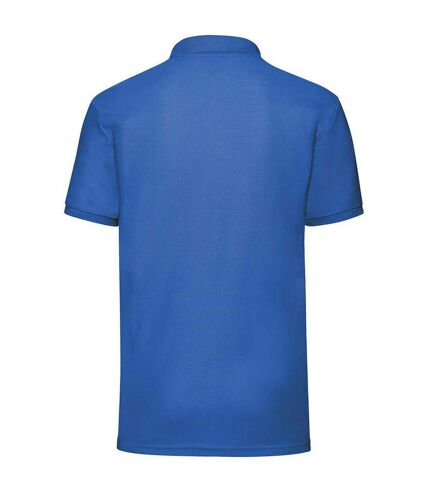 Mens pique polo shirt royal blue Fruit of the Loom