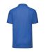 Mens pique polo shirt royal blue Fruit of the Loom