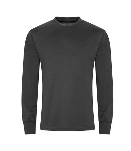 AWDis Cool Mens Long-Sleeved Active T-Shirt (Charcoal)