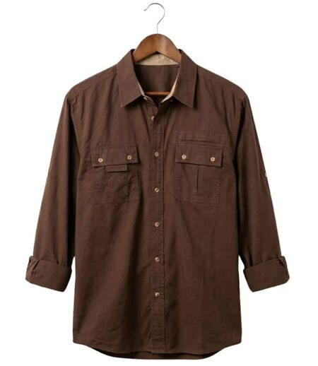Chemise à carreaux en popeline 021058U001
