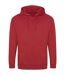 Mens full zip hoodie fire red Awdis