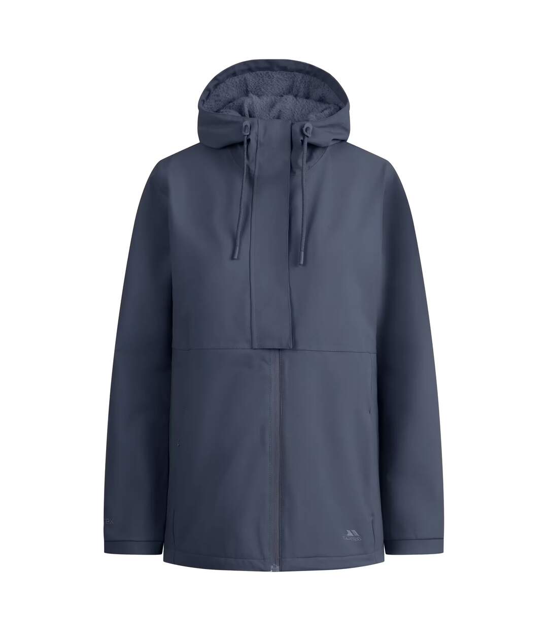 Veste Imperméable Unie À Capuche Jodie Femme Bleu De Gris Trespass-2