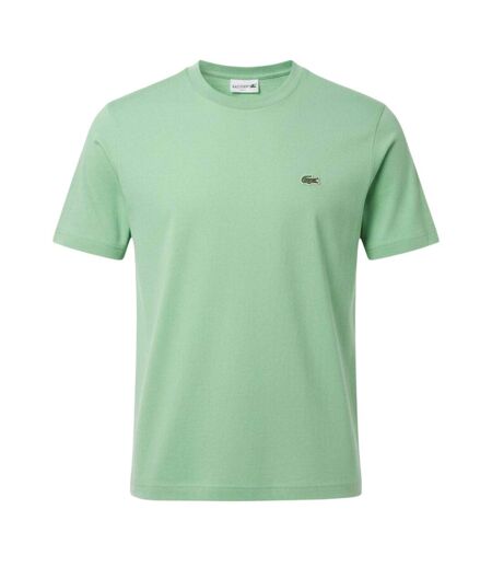 Mens Embroidered Logo Cotton T-shirt Green Lacoste