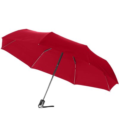 Bullet 21.5in Alex 3-Section Auto Open And Close Umbrella (Red) (One Size)