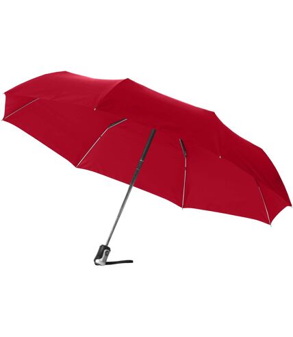 Bullet 21.5in Alex 3-Section Auto Open And Close Umbrella (Red) (One Size)