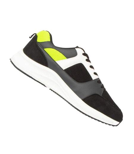 Mens Contrast Trainers Blue Yellow Loyalty & Faith