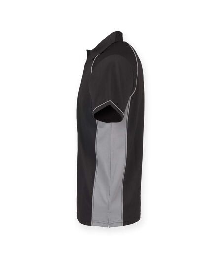 Polo Sport À Manches Courtes Homme Noir Gris Finden & Hales
