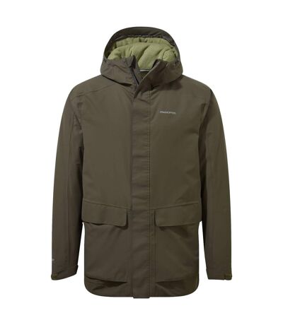 Mens Lorton Waterproof Jacket Woodland Green Craghoppers