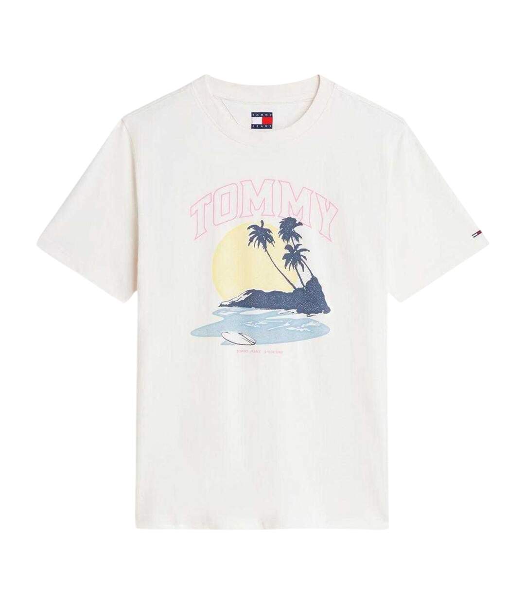 T-shirt Motif/style Plage Femme Blanc Cassé Tommy Jeans-2