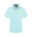 Polo Manches Courtes Motif/style Logo Brodé Homme Bleu Ciel Aquascutum-1