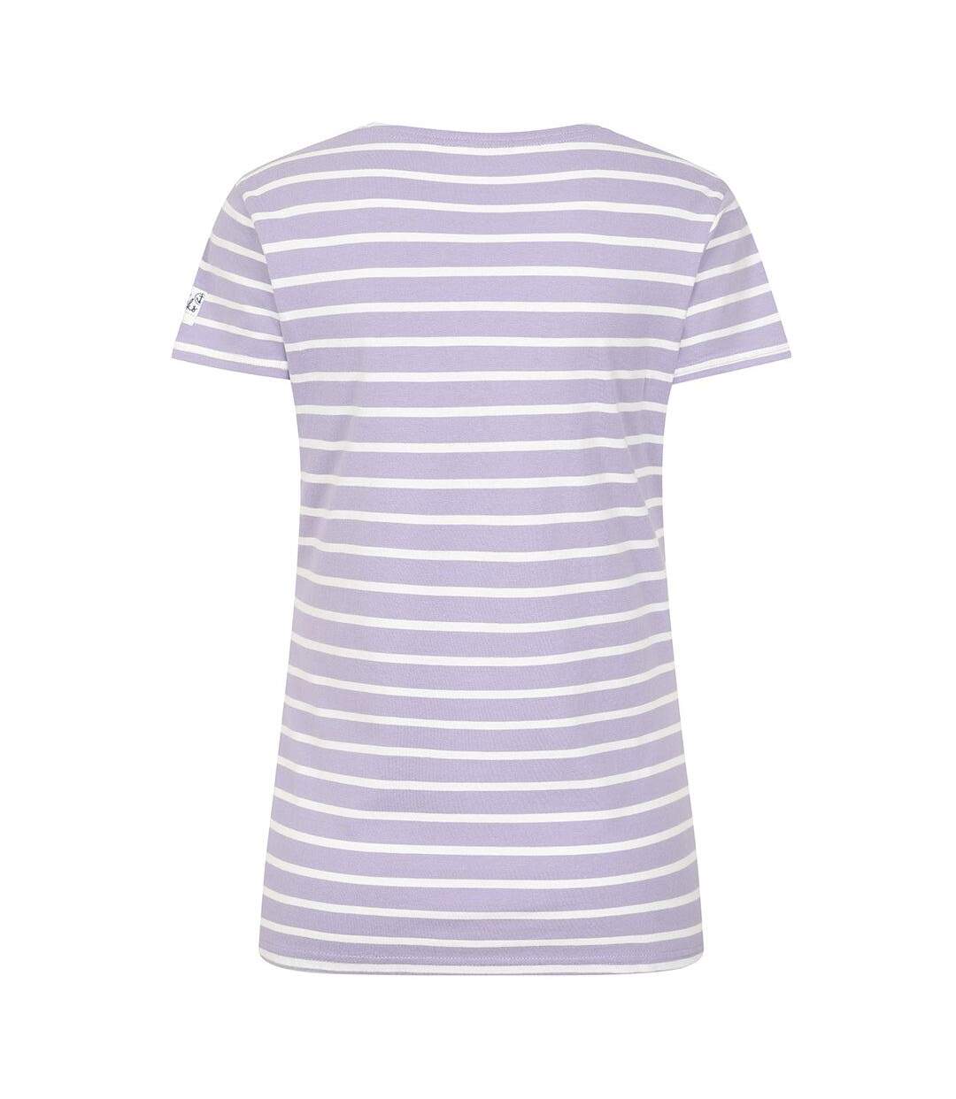 Haut Manches Courtes Breton Femme Lilas Lazy Jacks-2