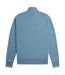 Unisex Adult Half Zip Tipped Sleeve Sweatshirt Blue Fred Perry-2