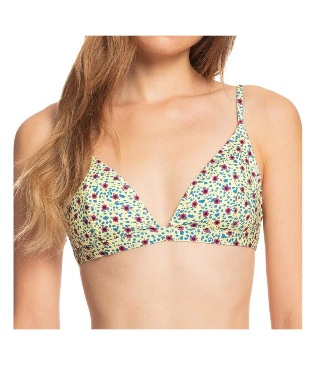 Haut de Bikini Jaune à fleurs Femme Quiksilver Classic - XS-1