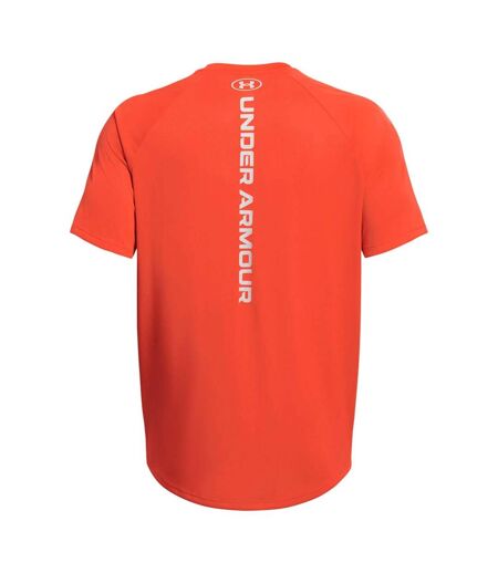 Mens Tech Reflective Short-sleeved T-shirt Orange Under Armour