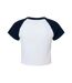 T-shirt court femme blanc / bleu marine Bella + Canvas Bella + Canvas