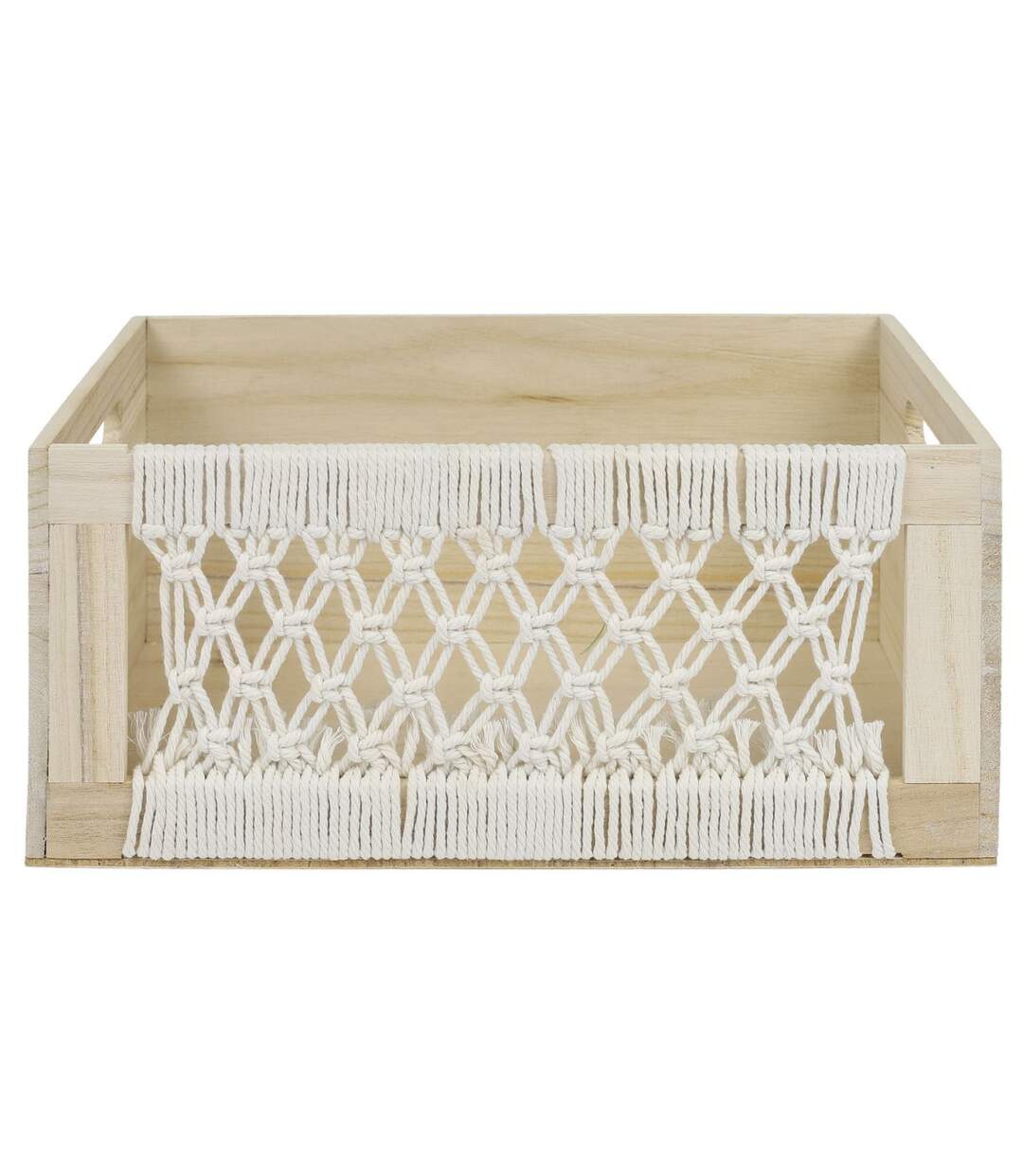 Lot de 3 Caisses Gigognes Boho 35cm Beige-2