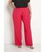 Pantalon large uni taille semi-élastiquée-1
