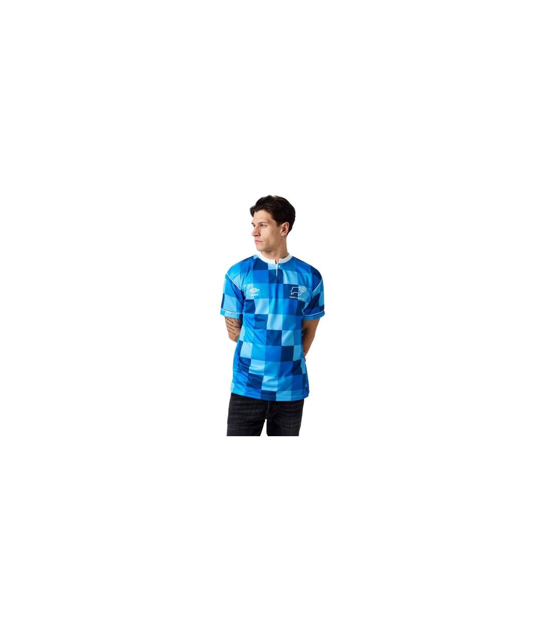 Maillot De Foot Motif/style Derby County Fc Homme Bleu Umbro-1