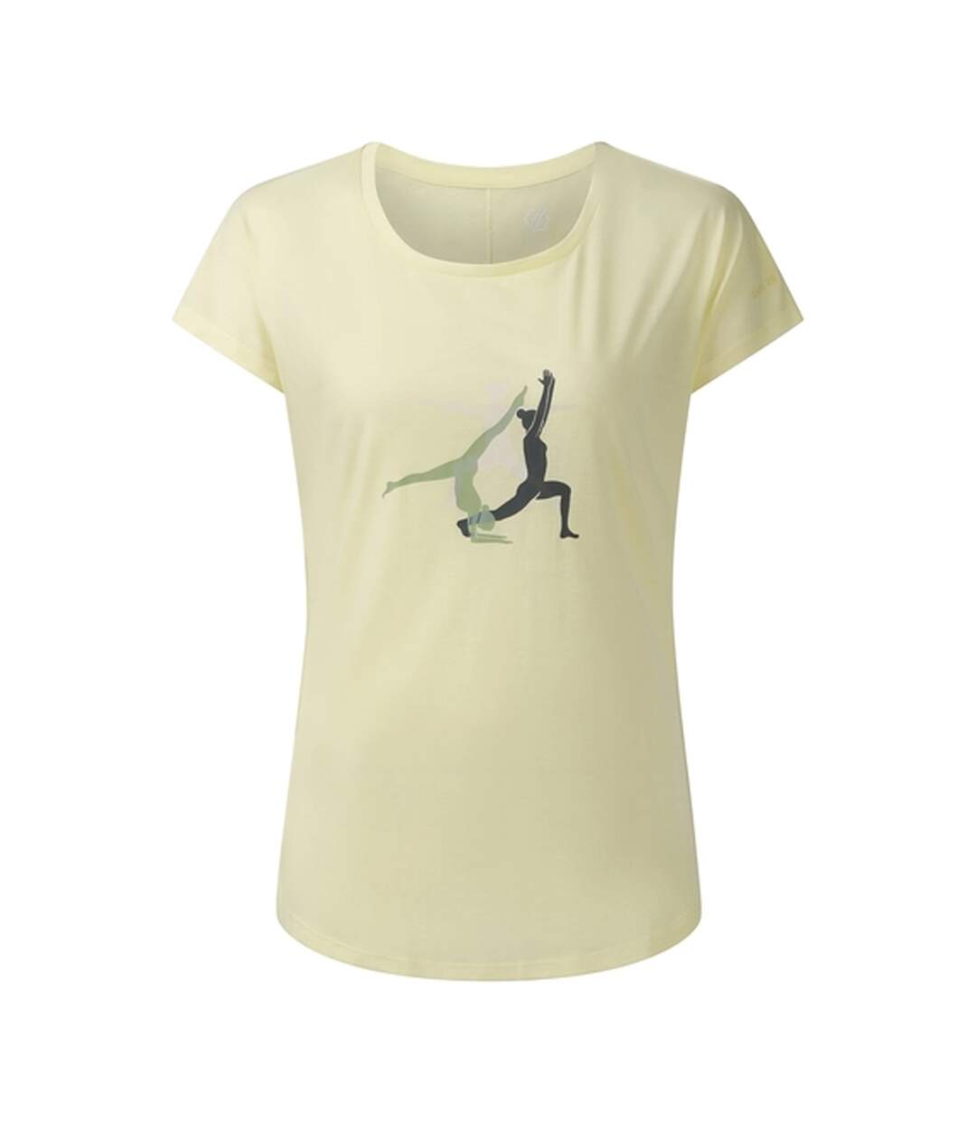 T-shirt Motif/style Posture De Yoga Serenity Femme Jaune Cire Dare 2B-2