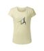 T-shirt Motif/style Posture De Yoga Serenity Femme Jaune Cire Dare 2B-2