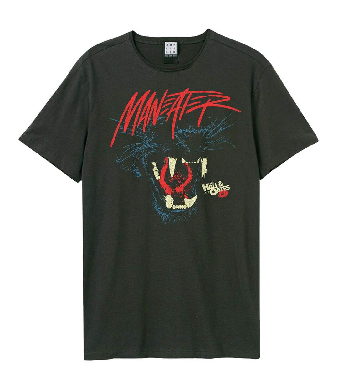 T-shirt maneater adulte charbon Amplified-1