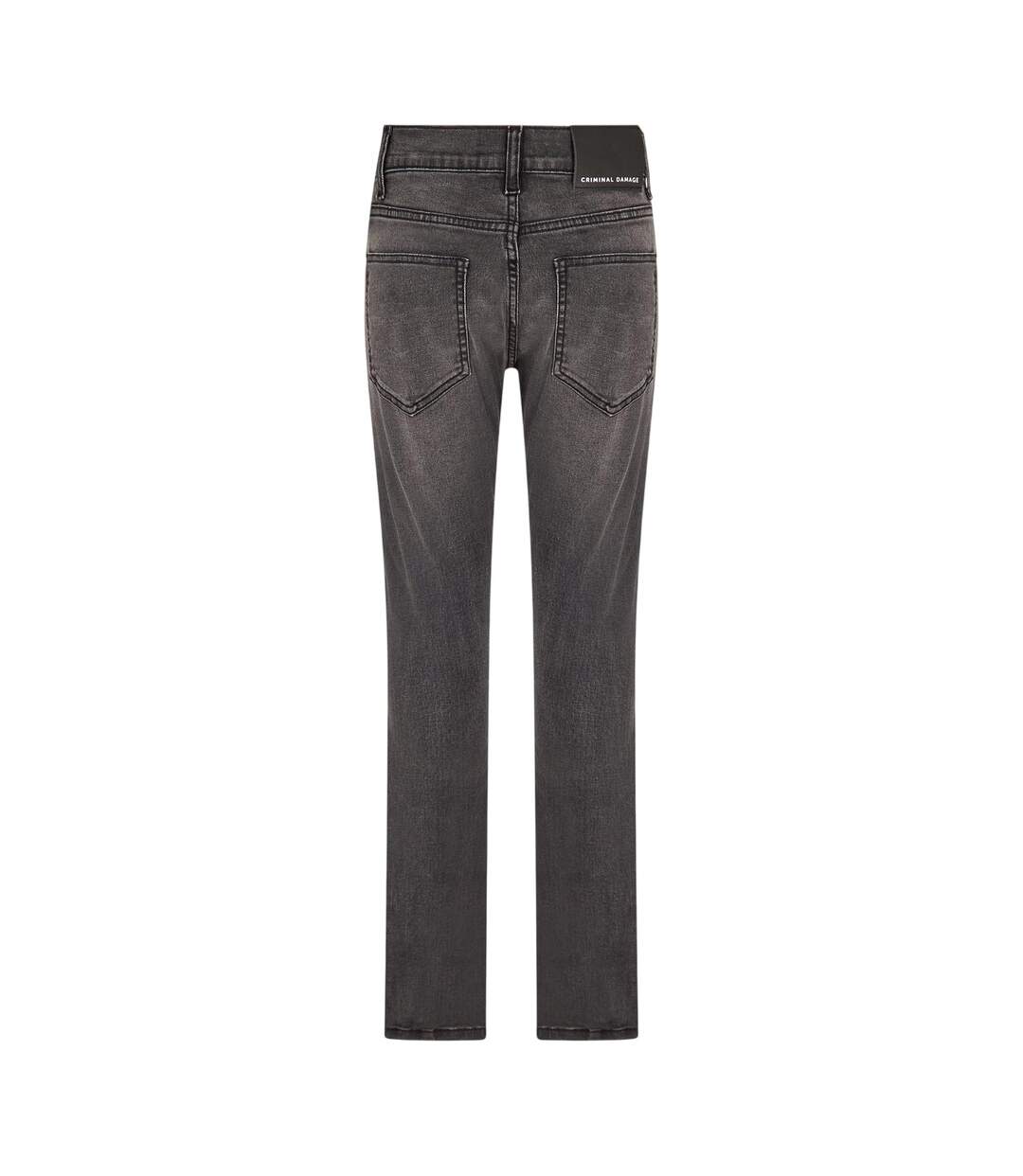 Jean Motif/style Déchiré Essential Femme Gris Criminal Damage-2