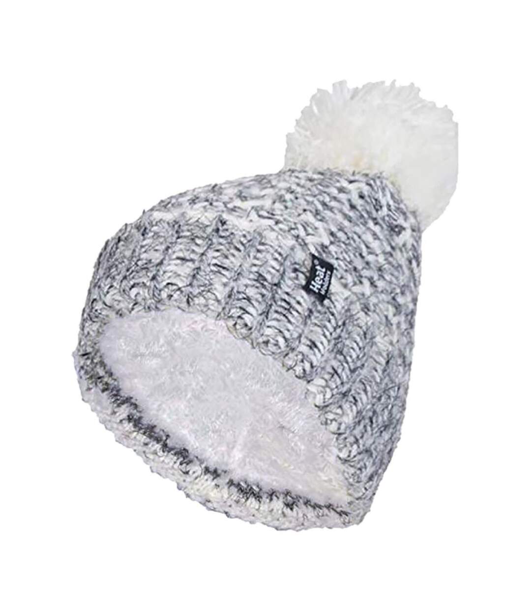 Ladies Fleece Lined Cuffed Thermal Winter Bobble Hat with Pom Pom-1