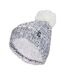 Ladies Fleece Lined Cuffed Thermal Winter Bobble Hat with Pom Pom-1