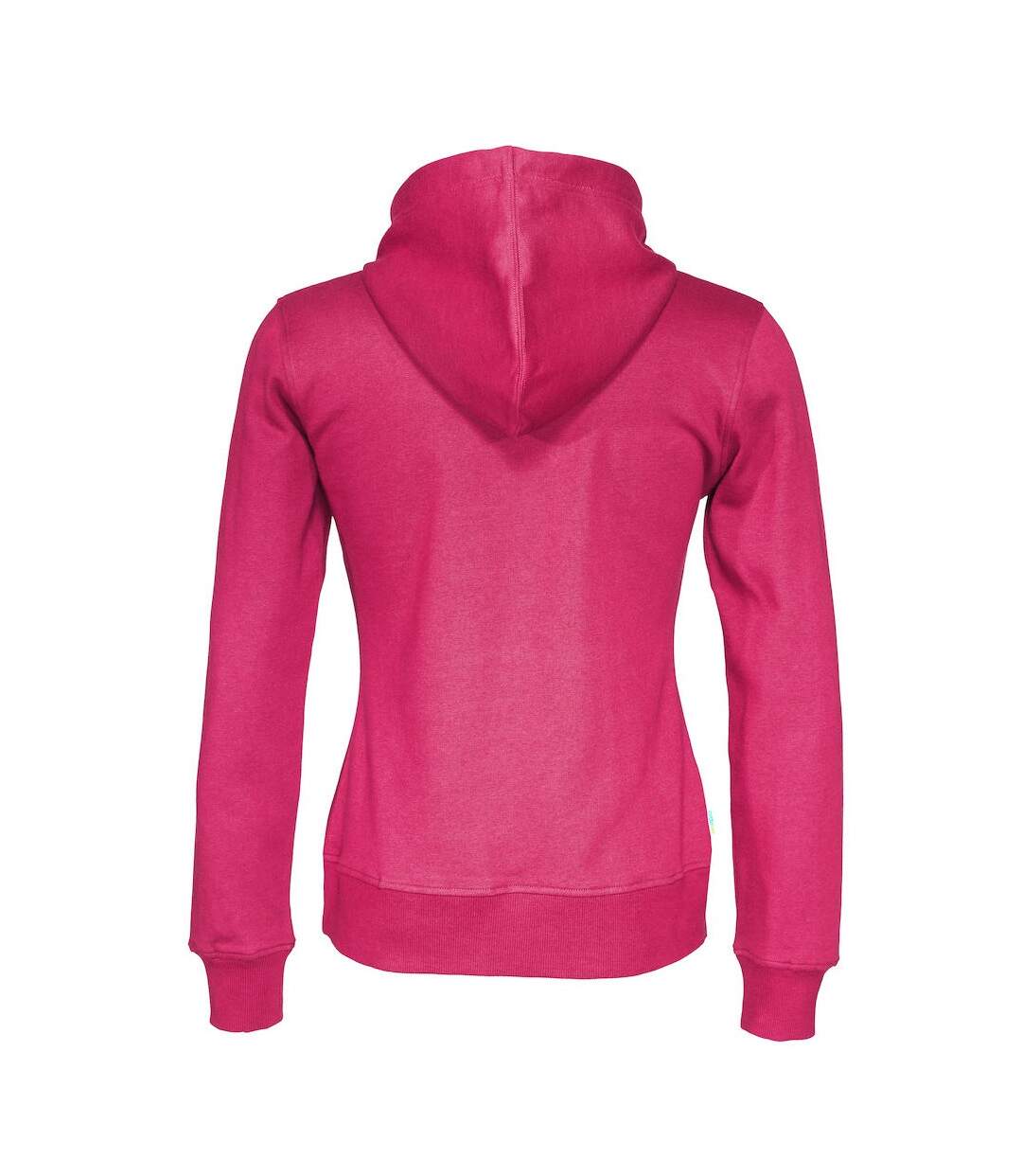 Sweat à capuche femme cerise foncé Cottover-2