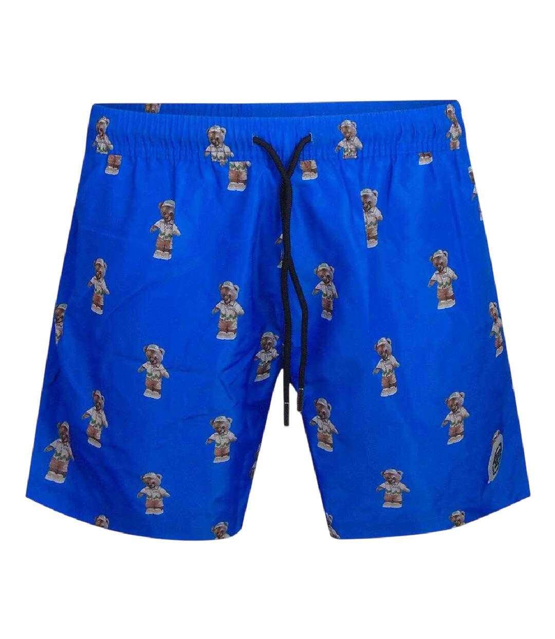 Short De Bain Motif/style Ours En Peluche Homme Bleu Philipp Plein-1