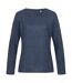 T-shirt manches longues - Femme - ST9180 - bleu marine mélange