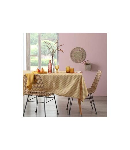 Nappe Antitache à Motifs Gloria 140x240cm Ocre