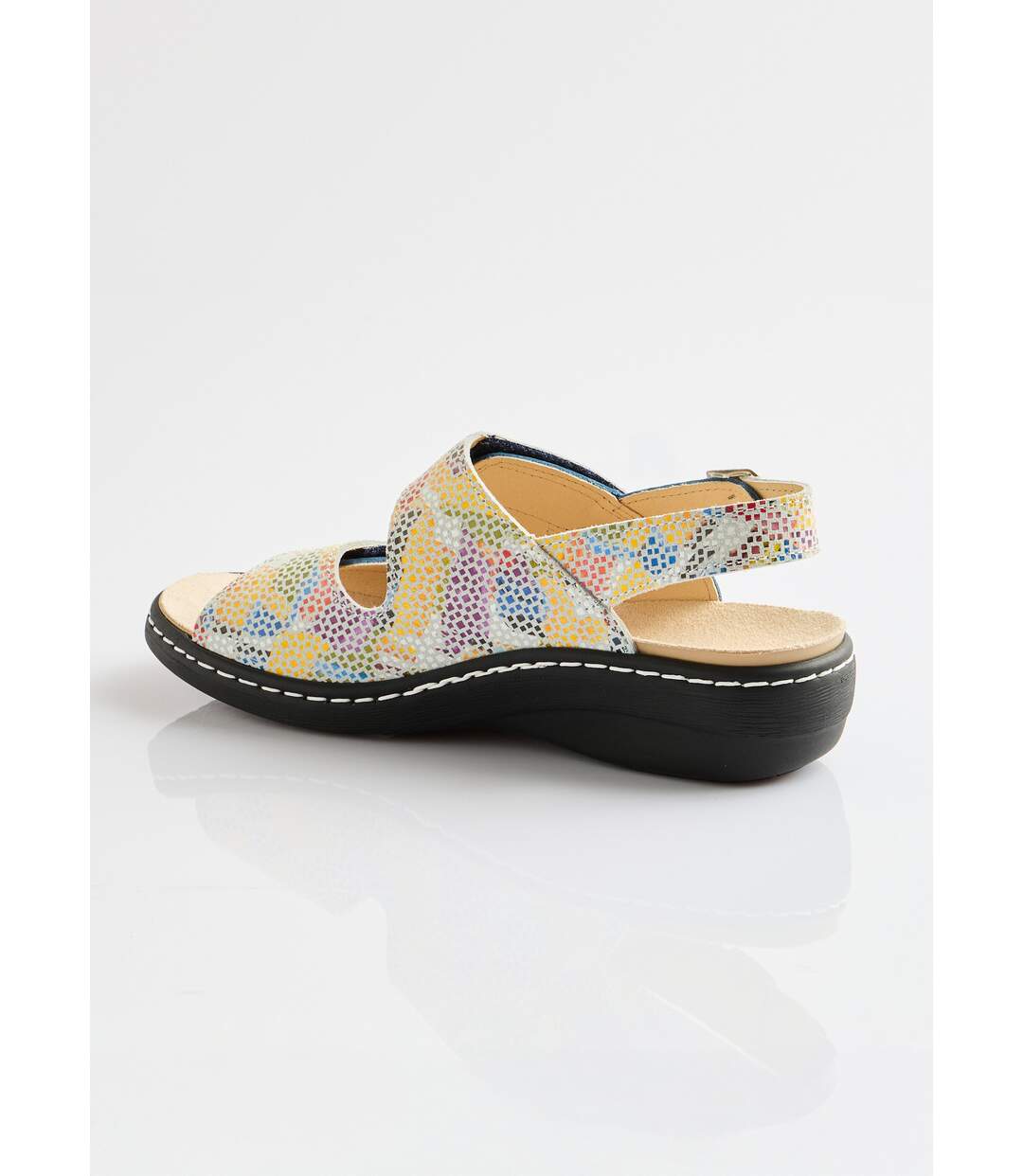 Sandales grande largeur cuir-2