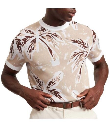 T-shirt Manches Courtes Motif/style Palmier Homme Taupe Ted Baker