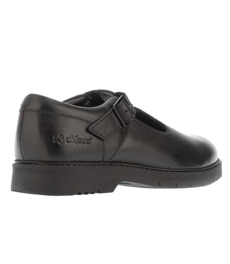 Womens/ladies finley leather t-bar shoes black Kickers
