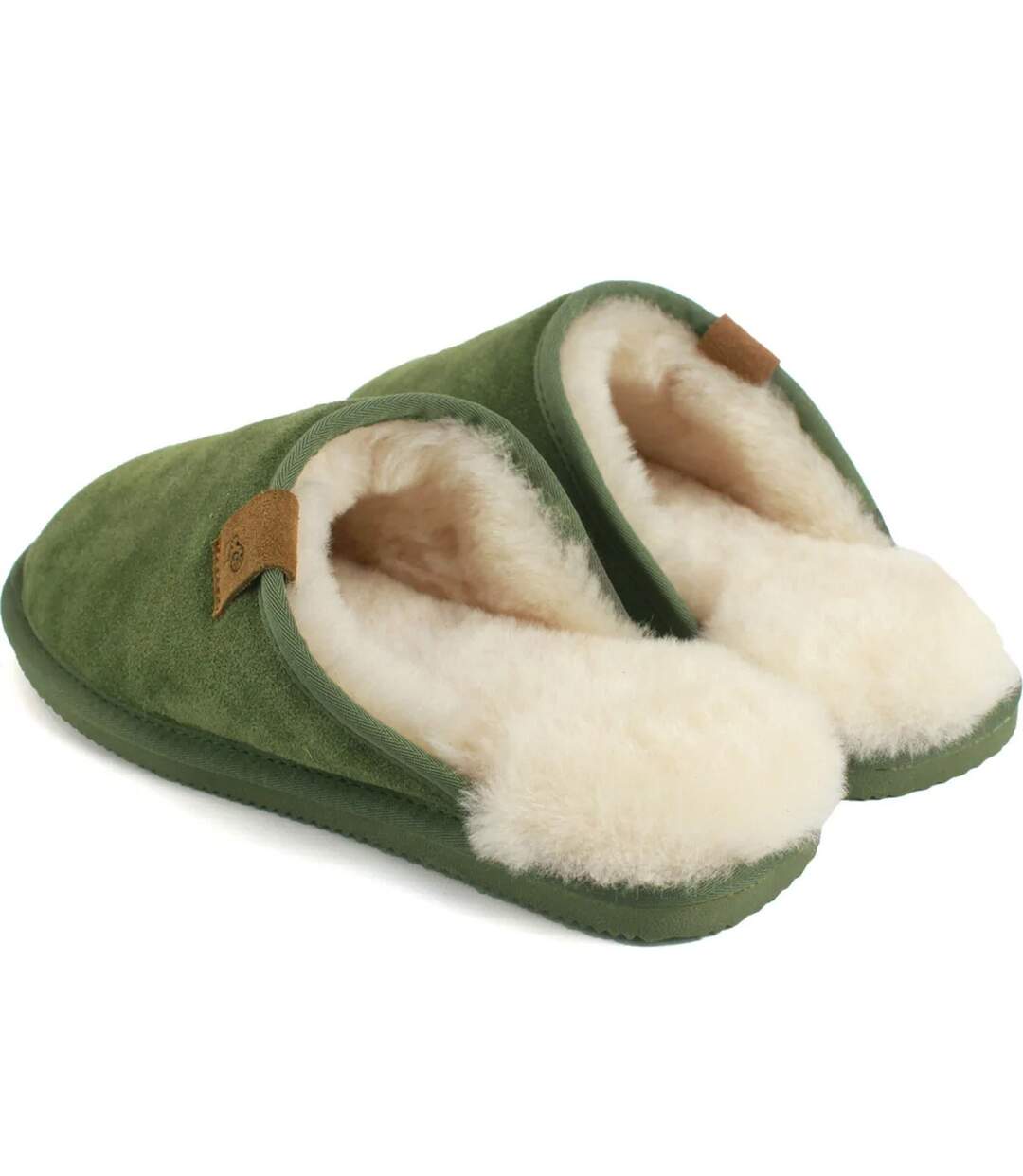 Mens ellis sheepskin slippers olive Eastern Counties Leather-2