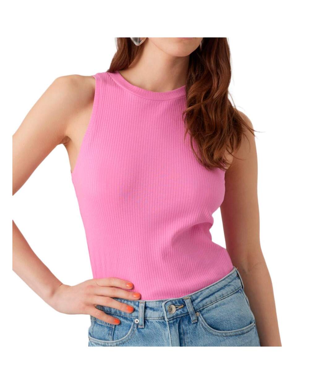 Débardeur rose femme vero moda mirwina-1