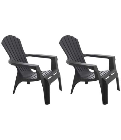 Fauteuil Adirondack en résine polypropylène (Lot de 2)